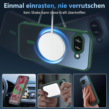 Google Pixel 9a Hülle mit MagSafe, stoßfestem TPU-Material, erhöhter Kameraschutz und schlankem Design in verschiedenen Farben