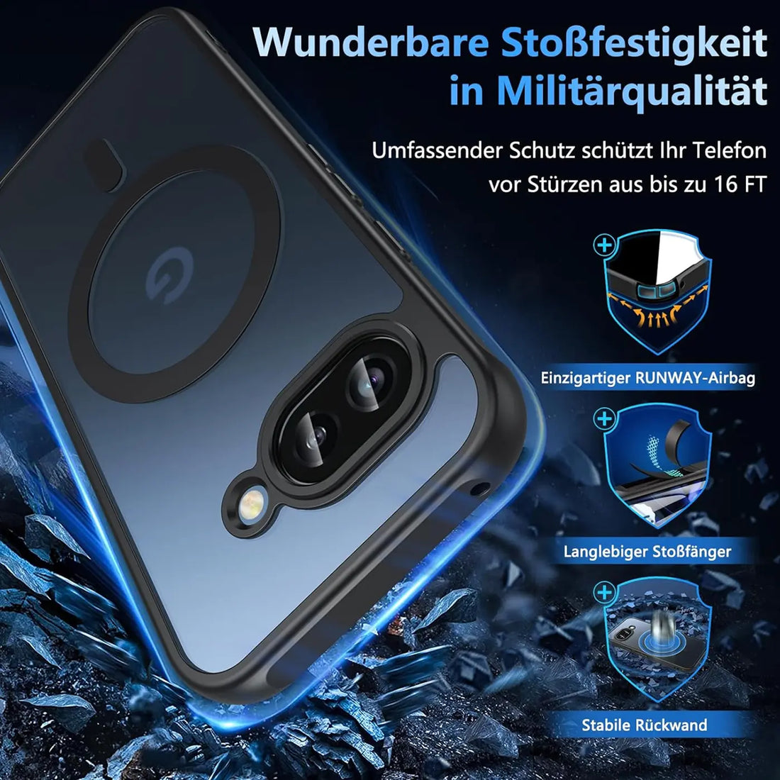 Stoßdämpfender Bumper mit Eckenschutz