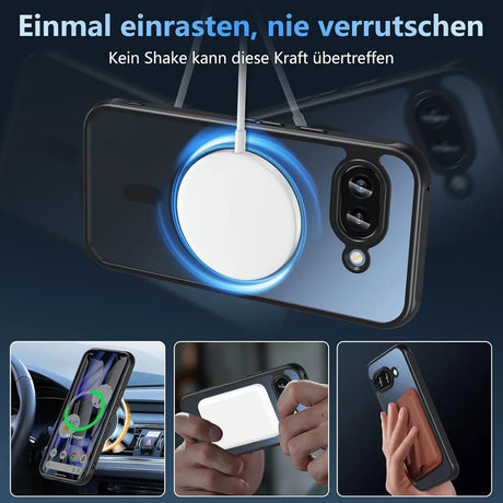 Google Pixel 9a Hülle mit MagSafe, stoßfestem TPU-Material, erhöhter Kameraschutz und schlankem Design in verschiedenen Farben
