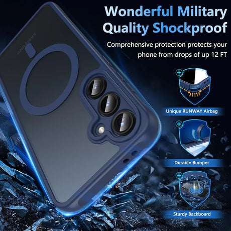 Samsung Galaxy S24 Hülle mit MagSafe, stoßfestem TPU-Material, erhöhter Kameraschutz und schlankem Design in verschiedenen Farben