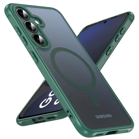 Samsung Galaxy S24 FE Hülle mit MagSafe, stoßfestem TPU-Material, erhöhter Kameraschutz und schlankem Design in verschiedenen Farben