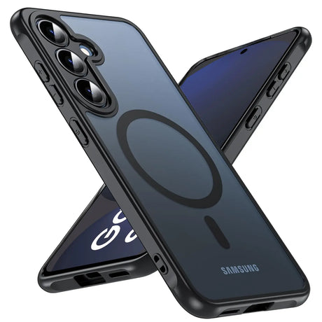 Samsung Galaxy S24 FE Hülle mit MagSafe, stoßfestem TPU-Material, erhöhter Kameraschutz und schlankem Design in verschiedenen Farben