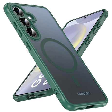 Samsung Galaxy S24 Hülle mit MagSafe, stoßfestem TPU-Material, erhöhter Kameraschutz und schlankem Design in verschiedenen Farben