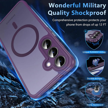 Samsung Galaxy S24 Hülle mit MagSafe, stoßfestem TPU-Material, erhöhter Kameraschutz und schlankem Design in verschiedenen Farben