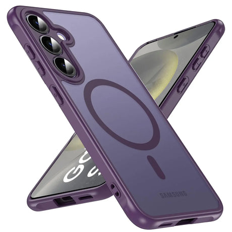 Samsung Galaxy S24 Plus Hülle mit MagSafe, stoßfestem TPU-Material, erhöhter Kameraschutz und schlankem Design in verschiedenen Farben