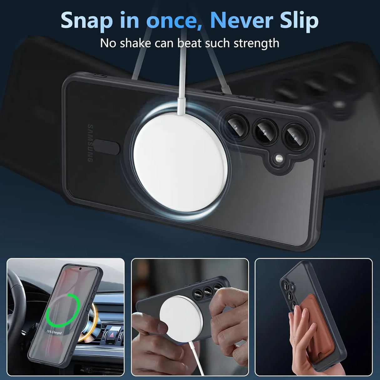 Samsung Galaxy S24 Plus Hülle mit MagSafe, stoßfestem TPU-Material, erhöhter Kameraschutz und schlankem Design in verschiedenen Farben