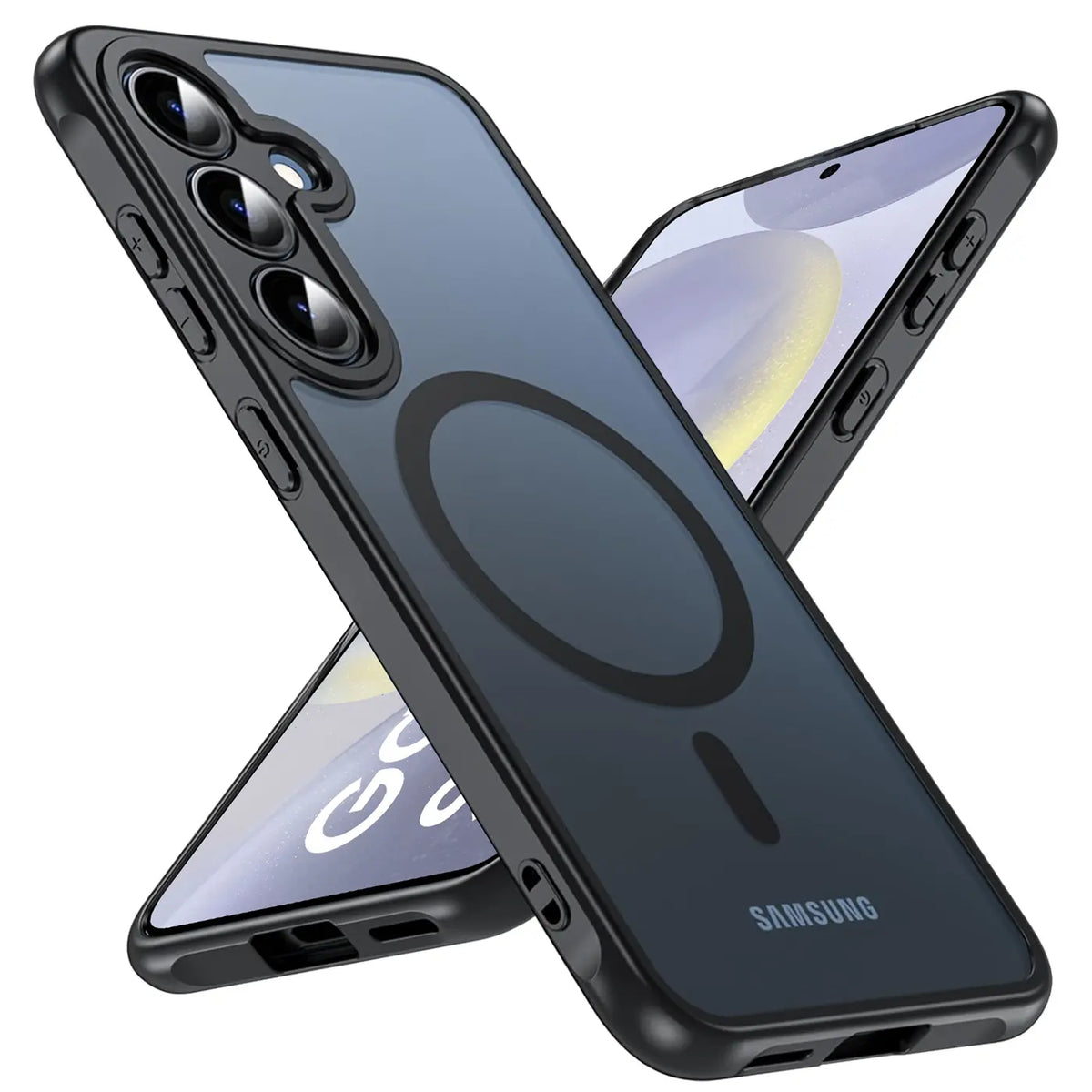 Samsung Galaxy S24 Hülle mit MagSafe, stoßfestem TPU-Material, erhöhter Kameraschutz und schlankem Design in verschiedenen Farben