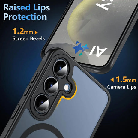 Samsung Galaxy S24 Hülle mit MagSafe, stoßfestem TPU-Material, erhöhter Kameraschutz und schlankem Design in verschiedenen Farben