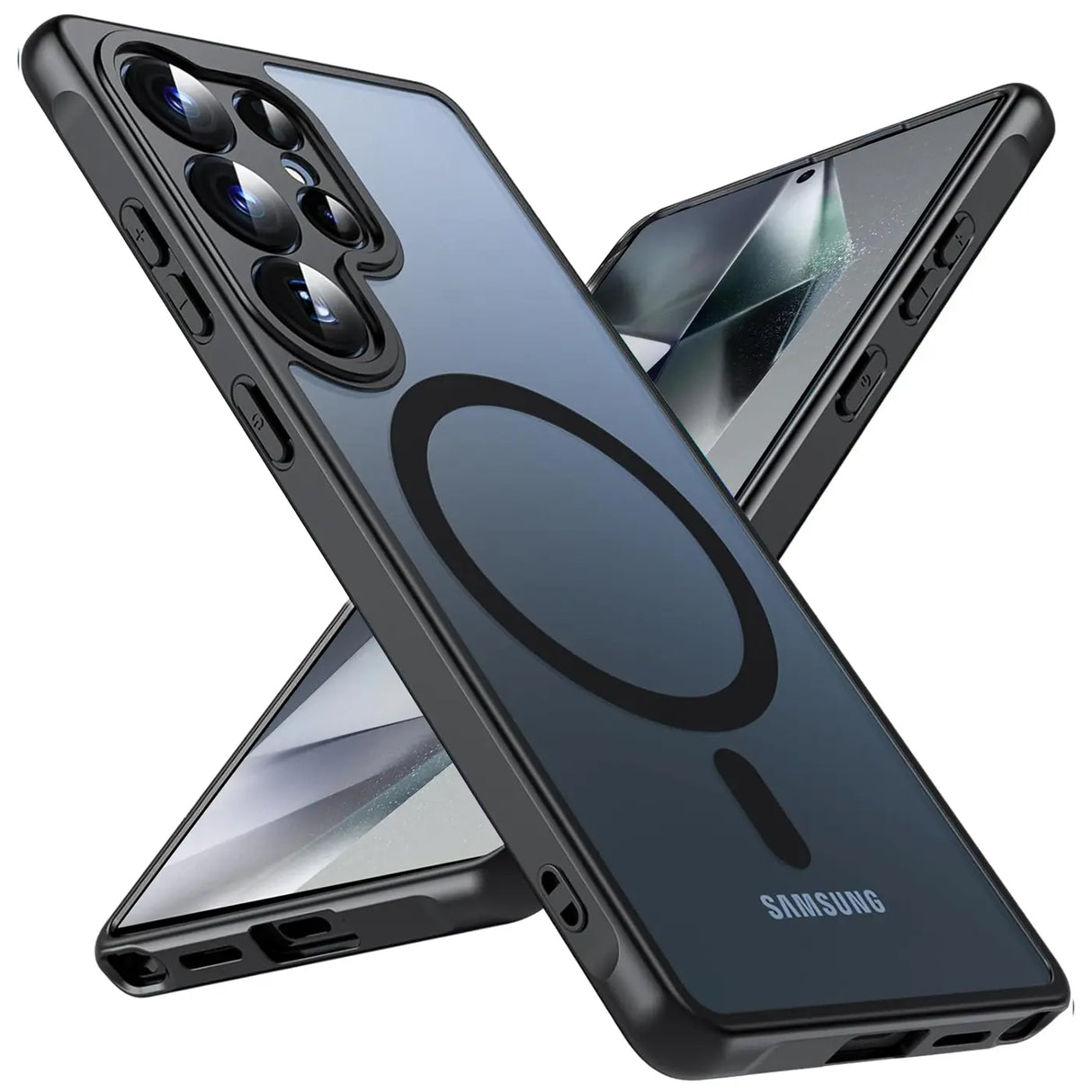 Samsung Galaxy S24 Ultra Hülle mit MagSafe, stoßfestem TPU-Material, erhöhter Kameraschutz und schlankem Design in verschiedenen Farben