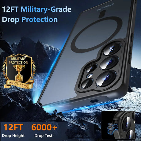 Samsung Galaxy S24 Ultra Hülle mit MagSafe, stoßfestem TPU-Material, erhöhter Kameraschutz und schlankem Design in verschiedenen Farben