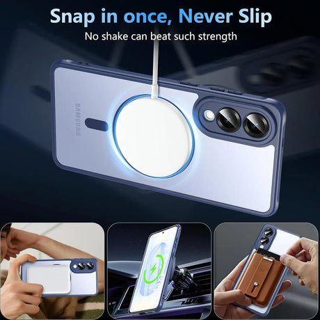 Samsung Galaxy S25 Edge Hülle mit MagSafe, stoßfestem TPU-Material, erhöhter Kameraschutz und schlankem Design in verschiedenen Farben