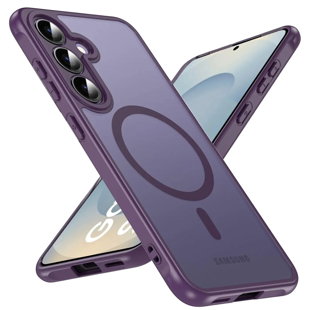 Samsung Galaxy S25 Hülle mit MagSafe, stoßfestem TPU-Material, erhöhter Kameraschutz und schlankem Design in verschiedenen Farben