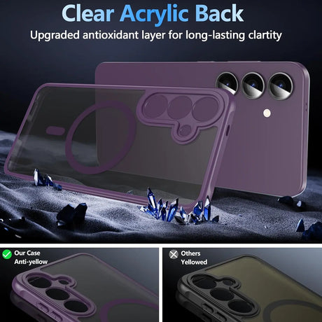 Samsung Galaxy S25 Hülle mit MagSafe, stoßfestem TPU-Material, erhöhter Kameraschutz und schlankem Design in verschiedenen Farben