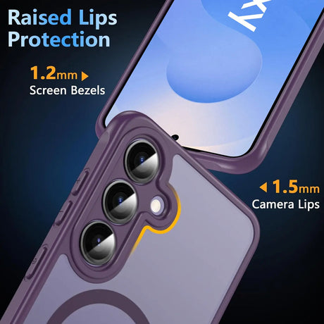 Samsung Galaxy S25 Plus Hülle mit MagSafe, stoßfestem TPU-Material, erhöhter Kameraschutz und schlankem Design in verschiedenen Farben