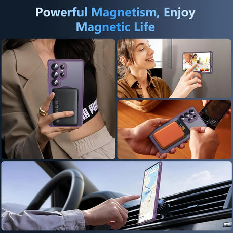 Samsung Galaxy S25 Ultra Hülle mit MagSafe, stoßfestem TPU-Material, erhöhter Kameraschutz und schlankem Design in verschiedenen Farben