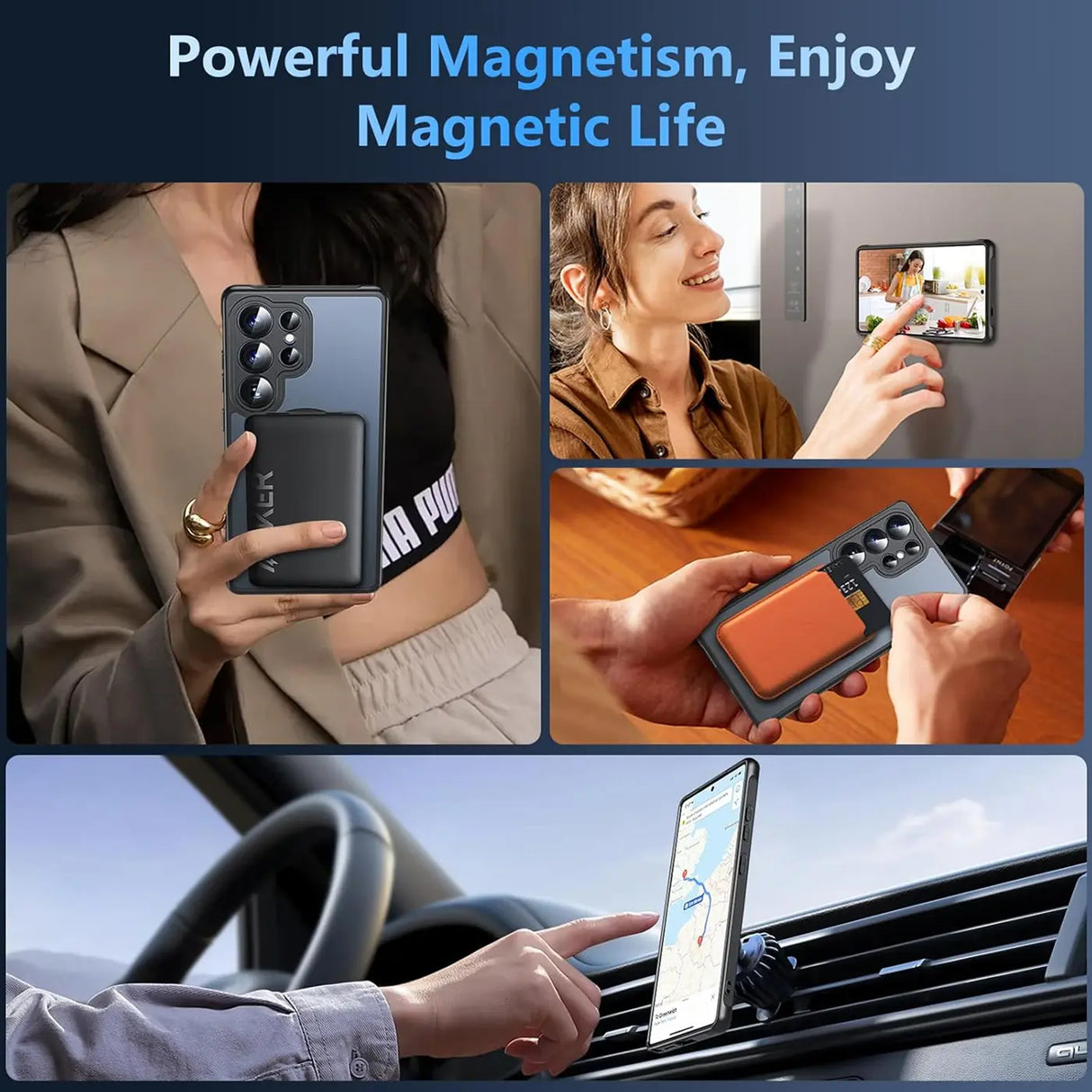 Samsung Galaxy S25 Ultra Hülle mit MagSafe, stoßfestem TPU-Material, erhöhter Kameraschutz und schlankem Design in verschiedenen Farben