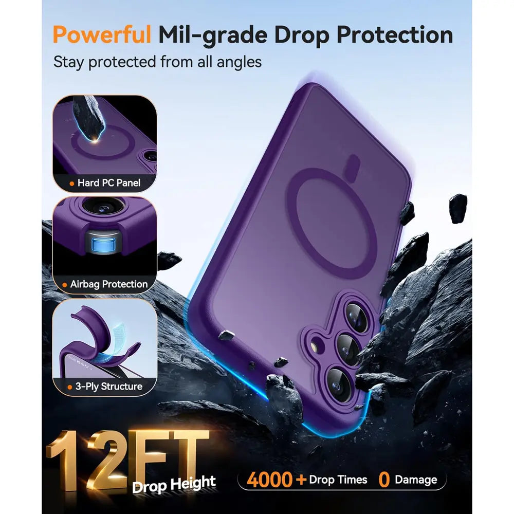 Samsung Galaxy Z Fold 7 Hülle mit MagSafe, stoßfestem TPU-Material, erhöhter Kameraschutz und schlankem Design in verschiedenen Farben