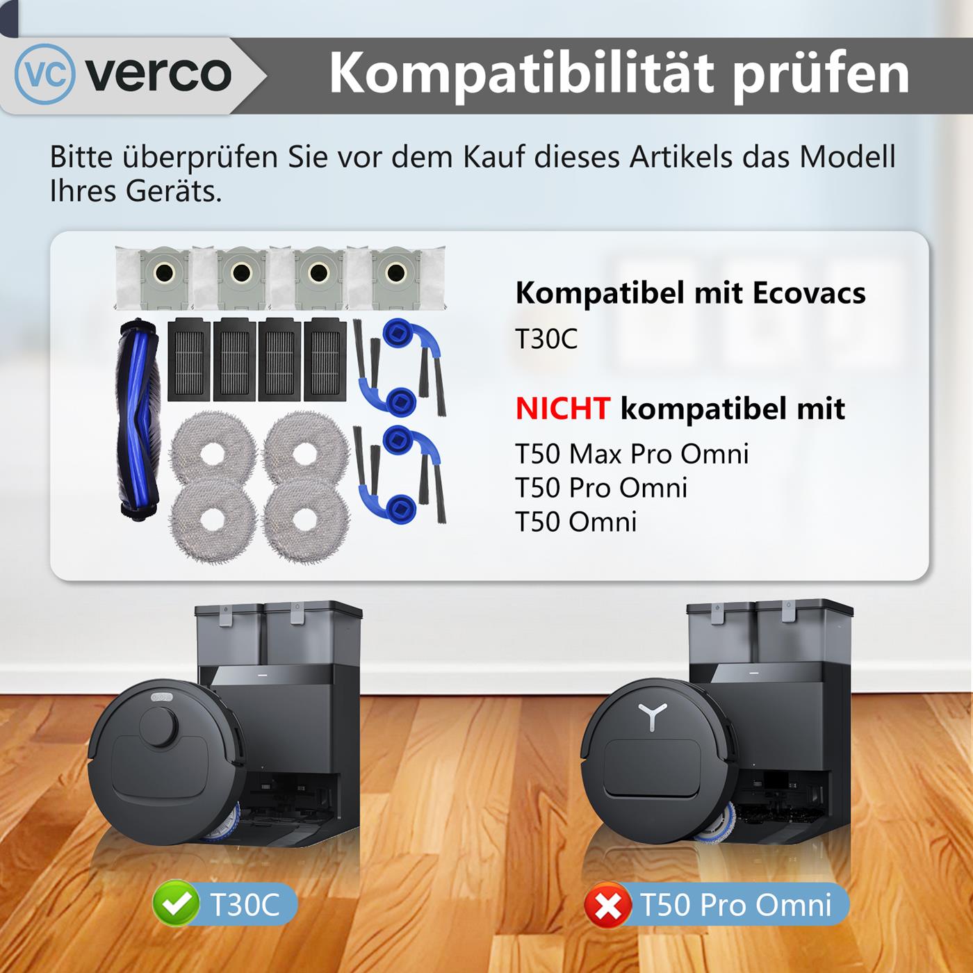 Saugroboter Zubehör Set für Ecovacs Deebot