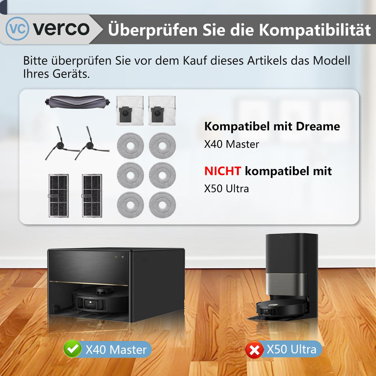 Ersatzteile für Dreame Saugroboter – Filter, Bürsten & Wischtücher
