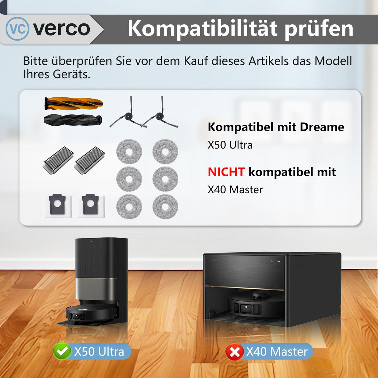 Zubehör-Set 14-teilig für Dreame X50 / X50 14er Set
