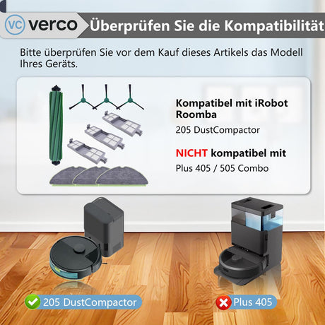 Zubehör-Set 10-teilig für iRobot Roomba 205 / 1333 / 205 10er Set