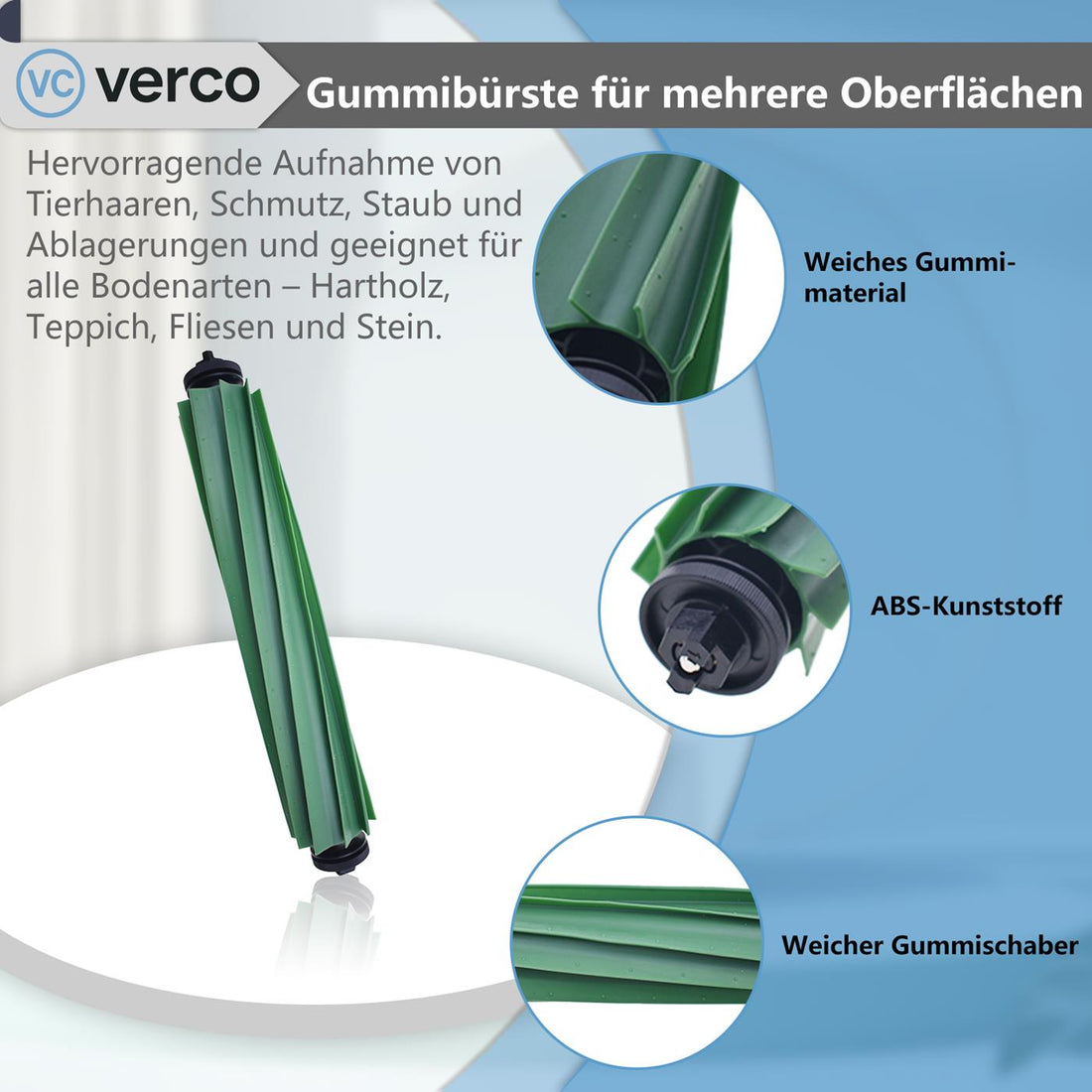 Hauptbürste für gründliche Reinigung