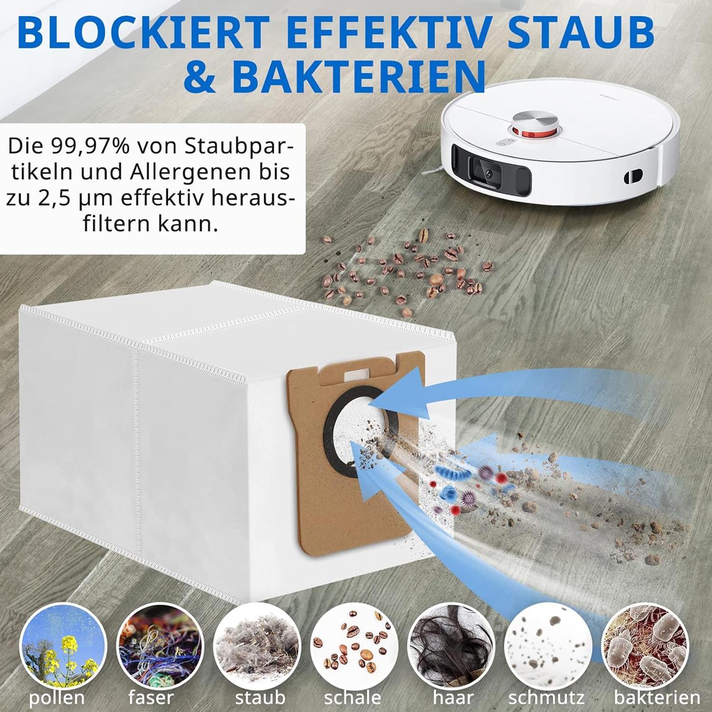 Saugroboter Zubehör Set für Dreame – Bürsten, Filter, Mopps