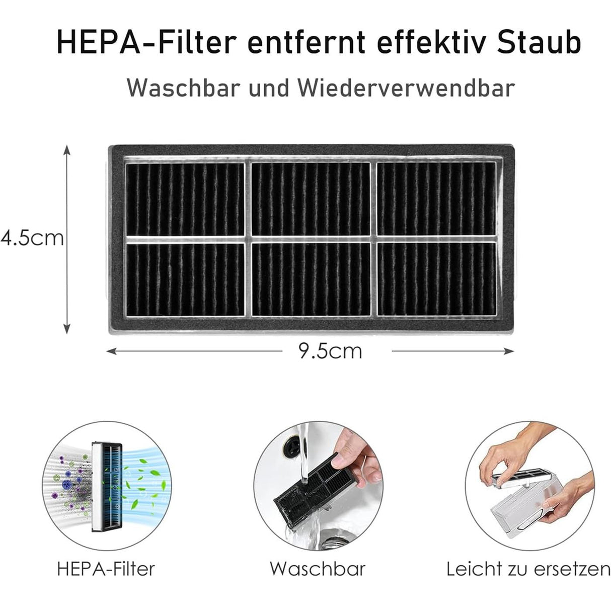Saugroboter Zubehör Set für Dreame – Bürsten, Filter, Mopps