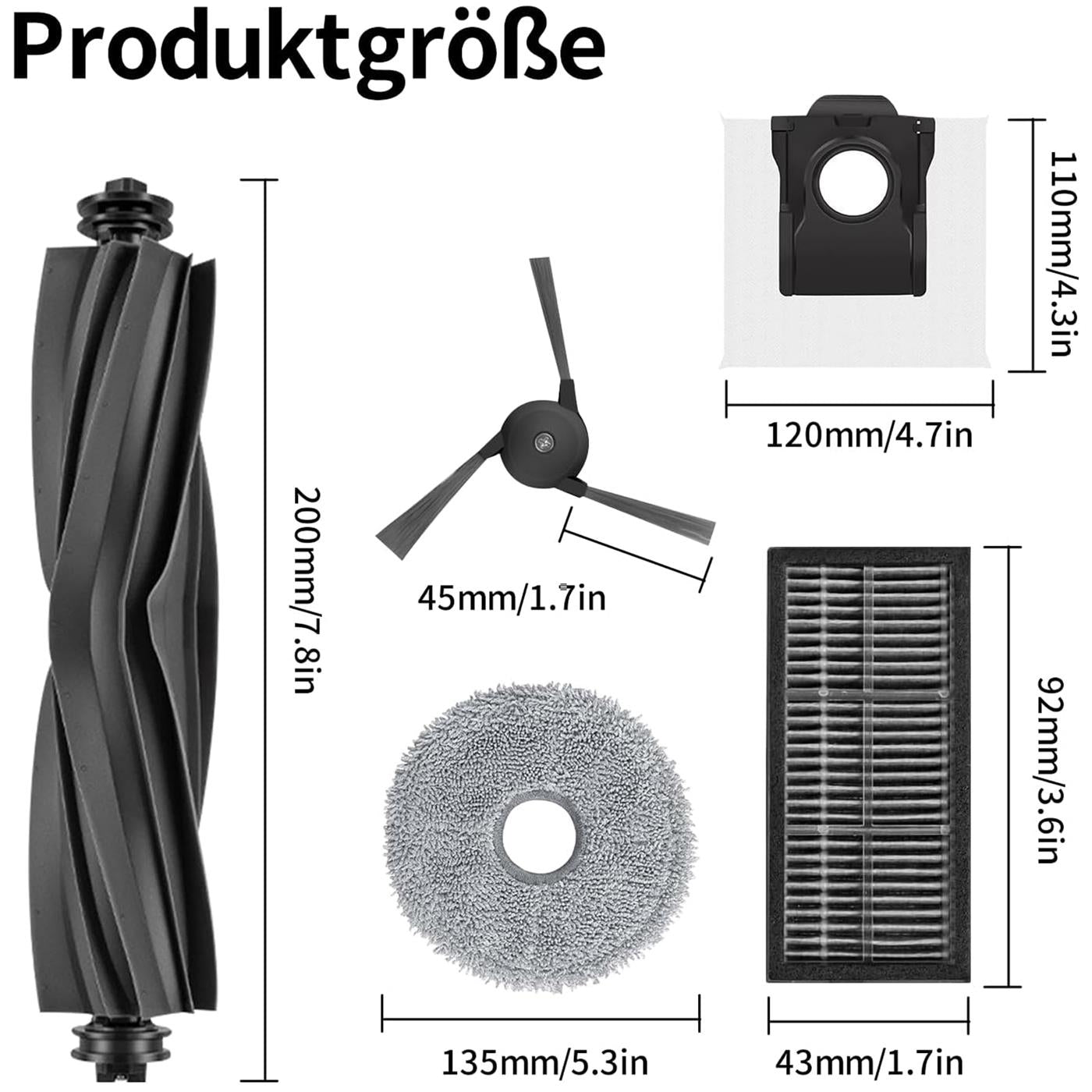 Zubehör-Set 11-teilig für Dreame X40 / X40 11er Set
