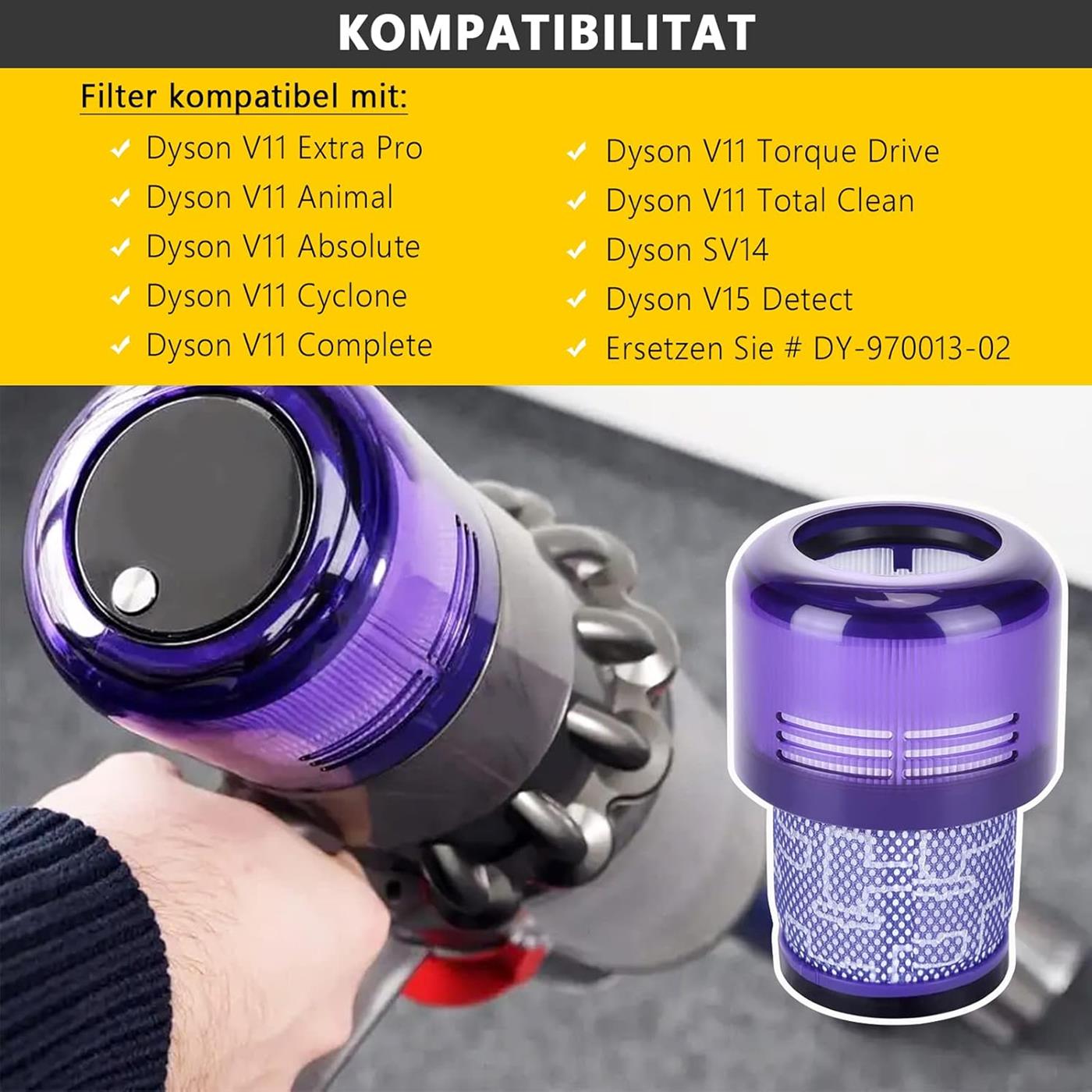 Staubsauger Ersatzfilter HEPA – für Dyson V-Serie