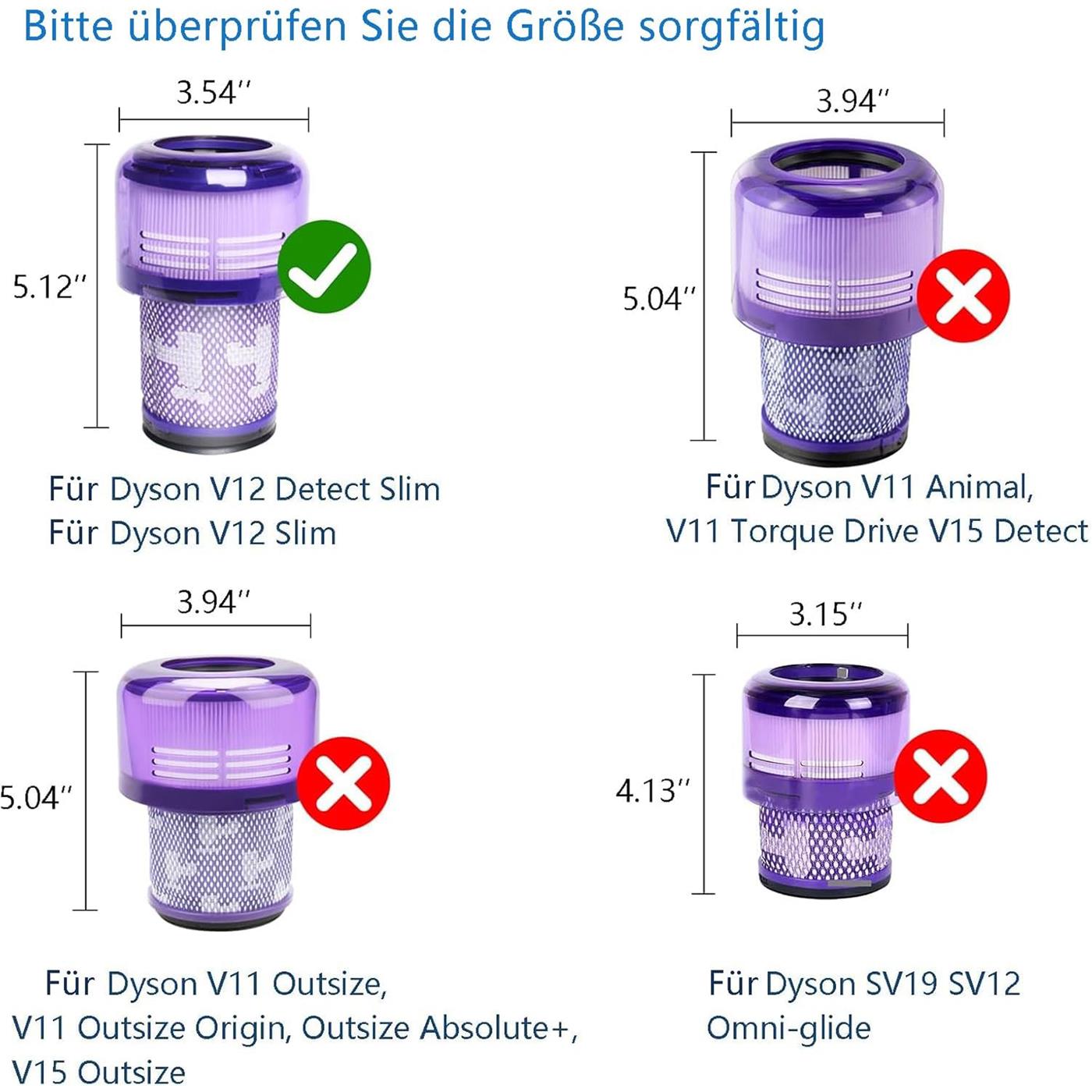 Staubsauger Ersatzfilter HEPA – für Dyson V-Serie