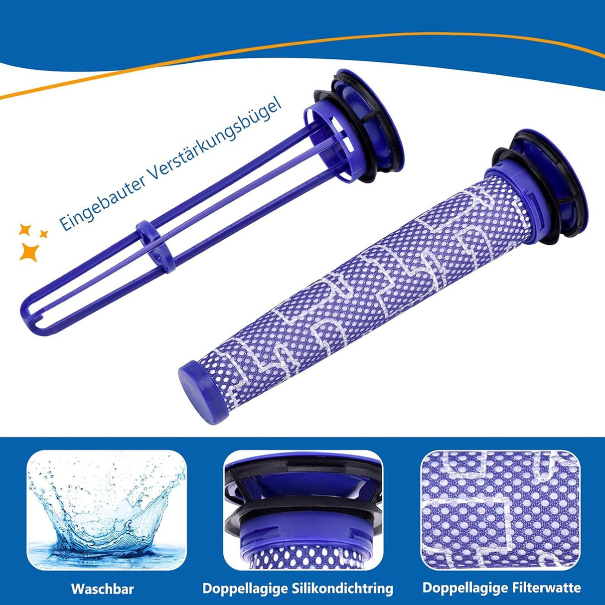 Ersatzfilter für Dyson Akkustaubsauger – V7 V8 V10 V11 V12 V15
