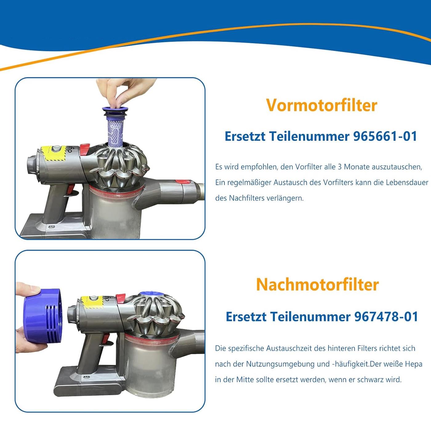 Staubsauger Ersatzfilter HEPA – für Dyson V-Serie