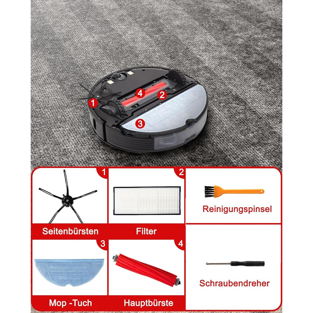 Zubehör-Set 20-teilig für Roborock S7 / S7 / S7 20er Set