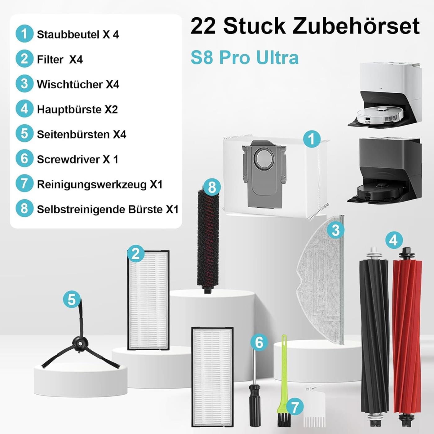 Saugroboter Zubehör Set – Für Roborock Modelle