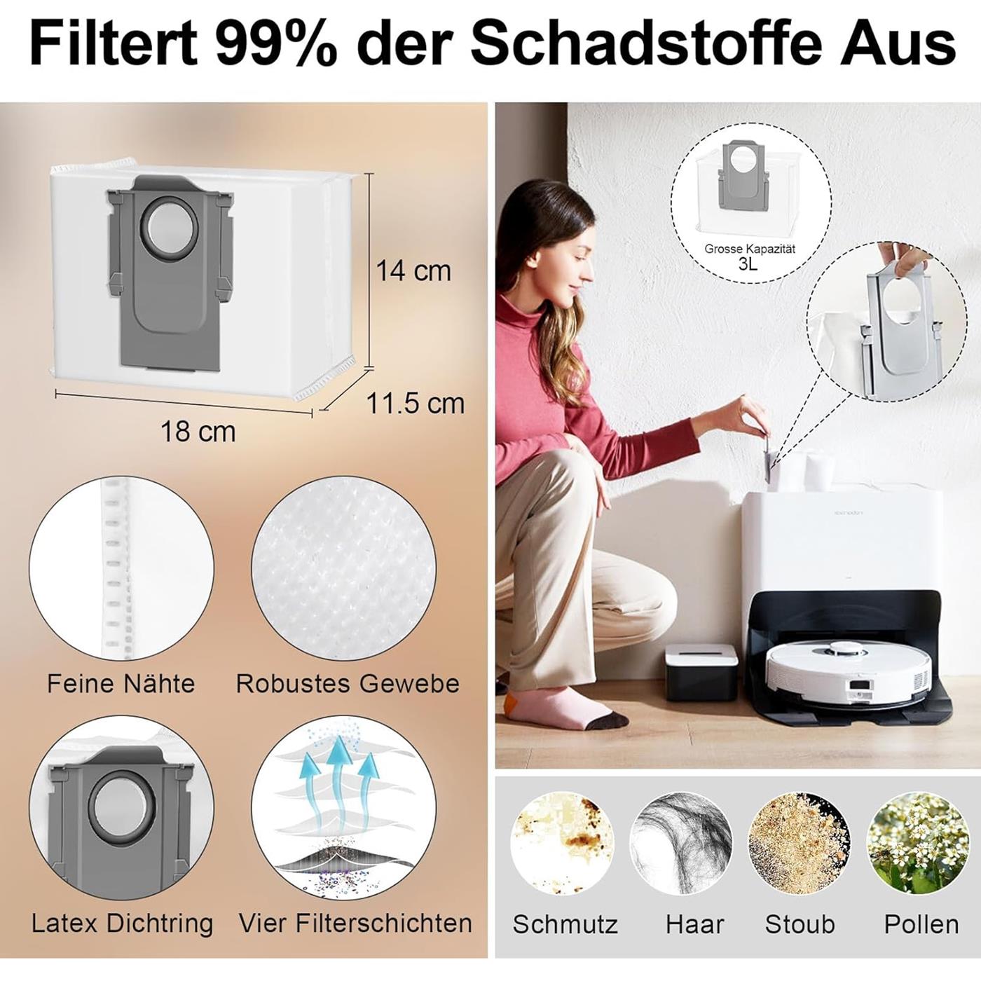 Saugroboter Zubehör Set – Für Roborock Modelle