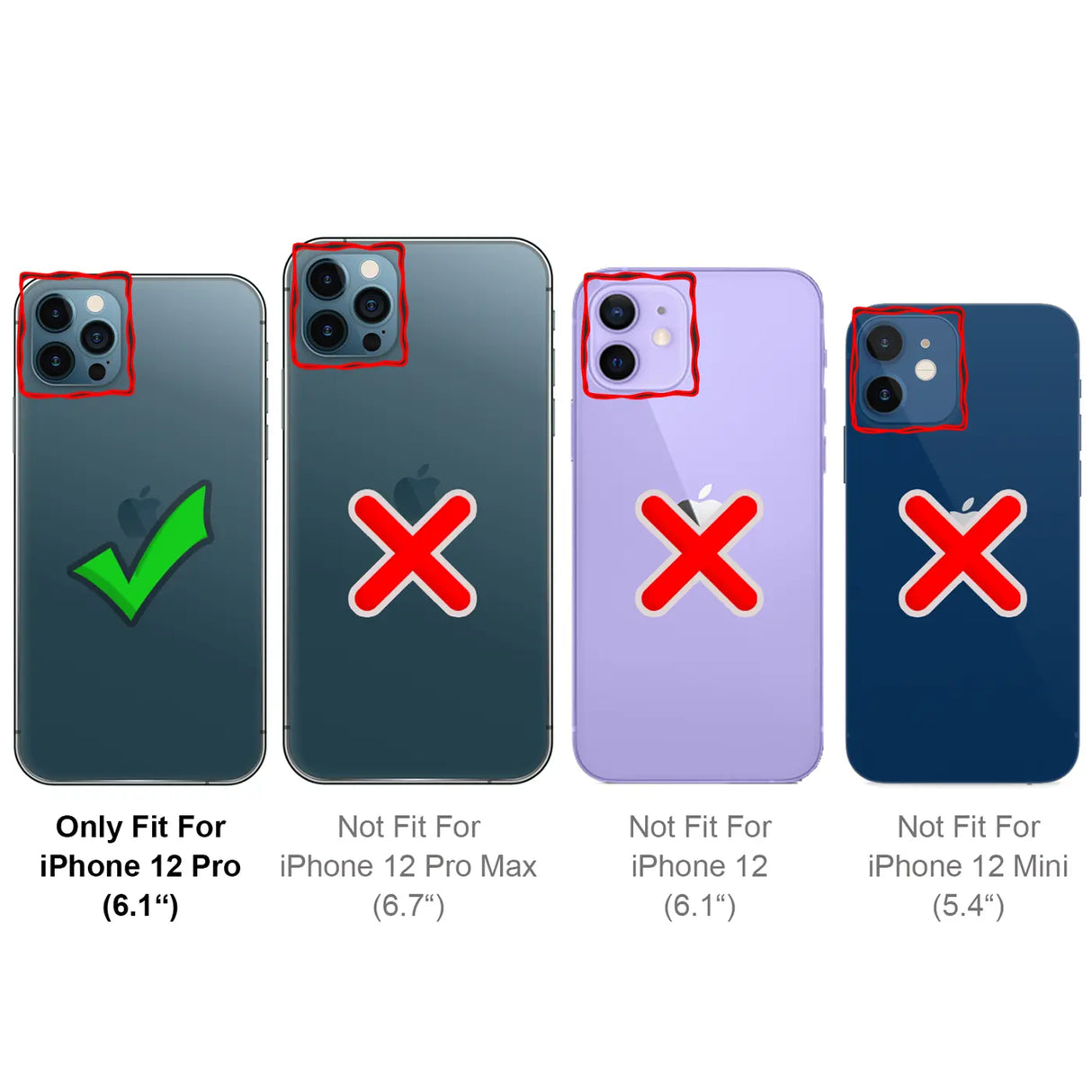 4in1 9H Displayschutz-Set für iPhone 12 Pro, 2x Displayglas und 2x Kameraglas