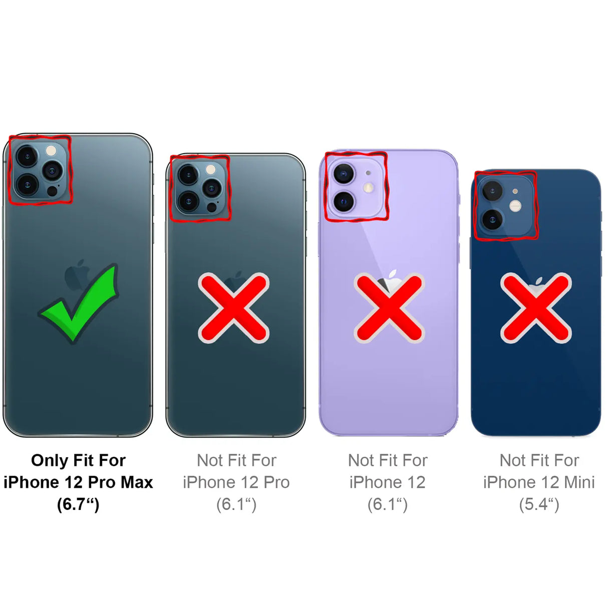 4in1 9H Displayschutz-Set für iPhone 12 Pro Max, 2x Displayglas und 2x Kameraglas