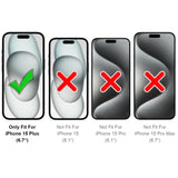 4in1 9H Displayschutz-Set für iPhone 15 Plus, 2x Displayglas und 2x Kameraglas