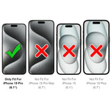 4in1 9H Displayschutz-Set für iPhone 15 Pro, 2x Displayglas und 2x Kameraglas