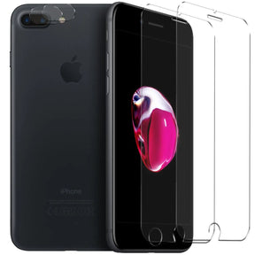 4in1 9H Displayschutz-Set für iPhone 7 Plus / 8 Plus, 2x Displayglas und 2x Kameraglas
