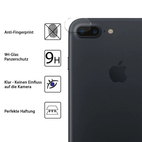 4in1 9H Displayschutz-Set für iPhone 7 Plus / 8 Plus, 2x Displayglas und 2x Kameraglas