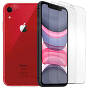 4in1 9H Displayschutz-Set für iPhone XR, 2x Displayglas und 2x Kameraglas