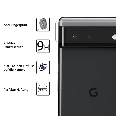 4in1 9H Displayschutz-Set für Google Pixel 6, 2x Displayglas und 2x Kameraglas