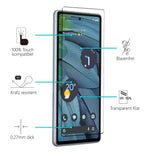 4in1 9H Displayschutz-Set für Google Pixel 7a, 2x Displayglas und 2x Kameraglas
