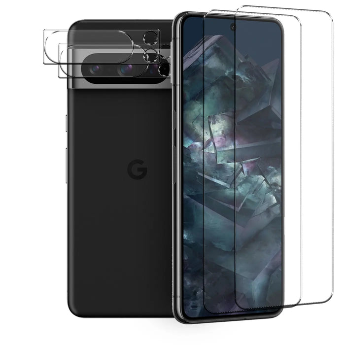 Google Pixel 9 Pro - 9H Displayschutzfolie 2x Display & Kamera