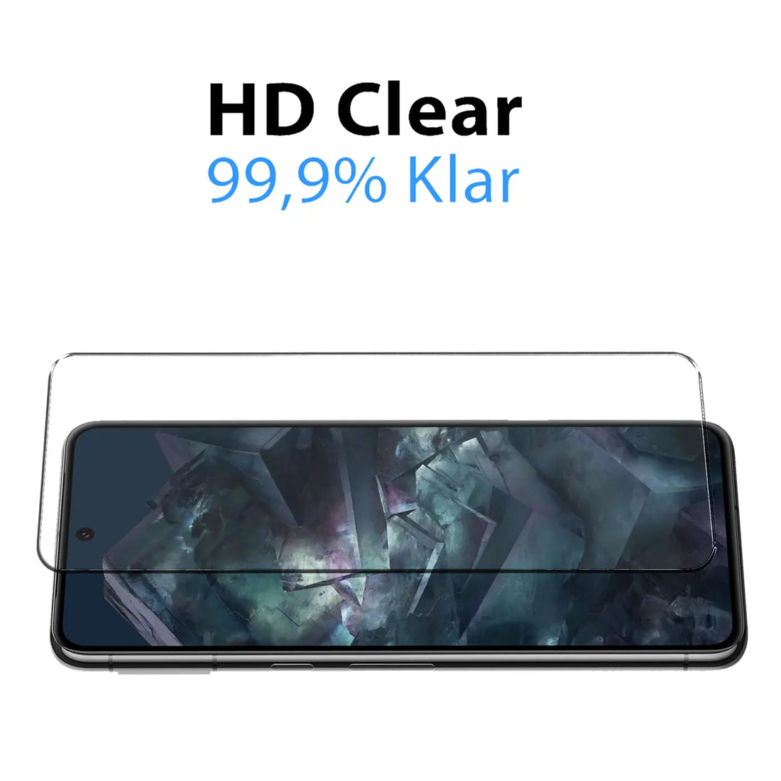 Kristallklare Sicht auf das Display