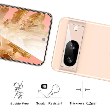 4in1 9H Displayschutz-Set für Google Pixel 8a, 2x Displayglas und 2x Kameraglas