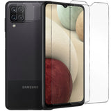 4in1 9H Displayschutz-Set für Samsung Galaxy A12 / M12, 2x Displayglas und 2x Kameraglas