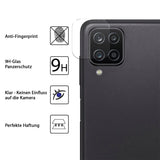 4in1 9H Displayschutz-Set für Samsung Galaxy A12 / M12, 2x Displayglas und 2x Kameraglas